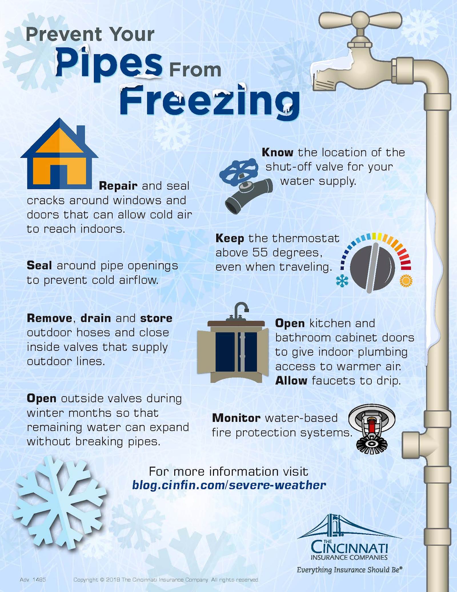 Prevent Frozen Pipes Infographic'